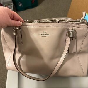 Coach Women's Light Pink Leather Satchel